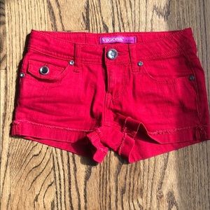 Red Denim shorts